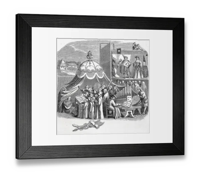 Framed Print : Fragments from the painting Temperantia by de Brueghel