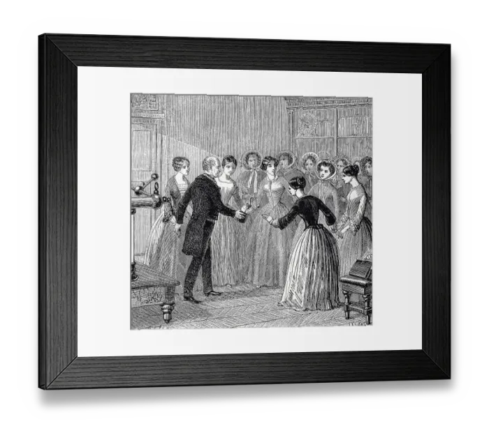 Framed Print : Experiment with the charged Leyden bottle