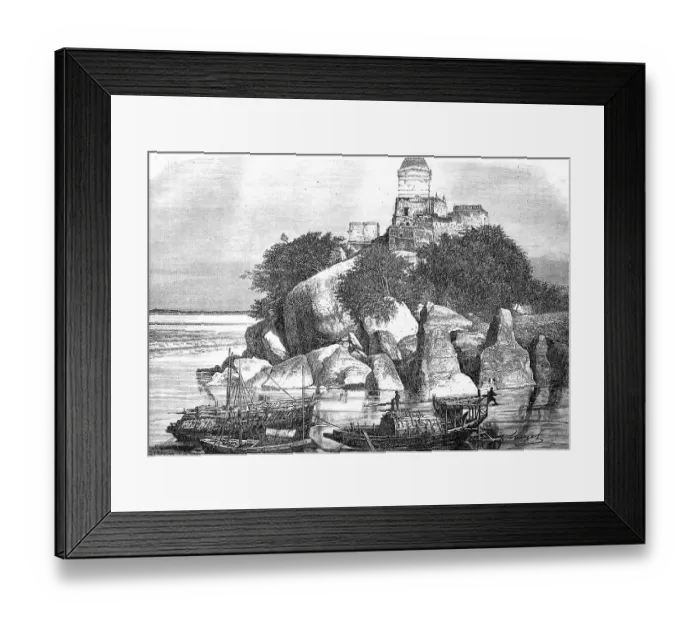 Framed Print : Island Ile sacre de Devinath in the Ganges in 1880 Framed Print : Island Ile sacre de Devinath in the Ganges in 1880