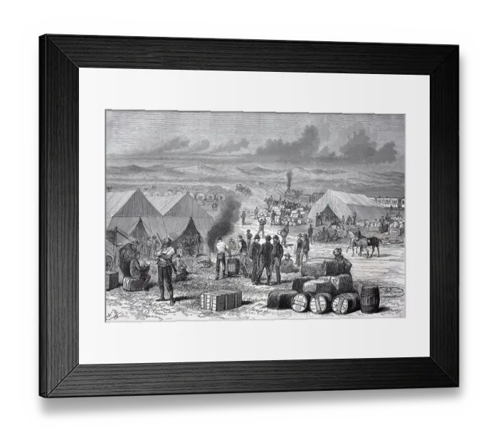 Framed Print : View of Black Buttes Camp circa 1870 Framed Print : View of Black Buttes Camp circa 1870