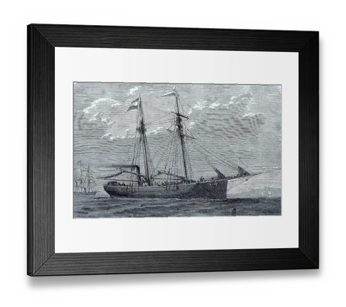 Framed Print : The Germania was a German schooner built in 1869 in Geestemuende Framed Print : The Germania was a German schooner built in 1869 in Geestemuende