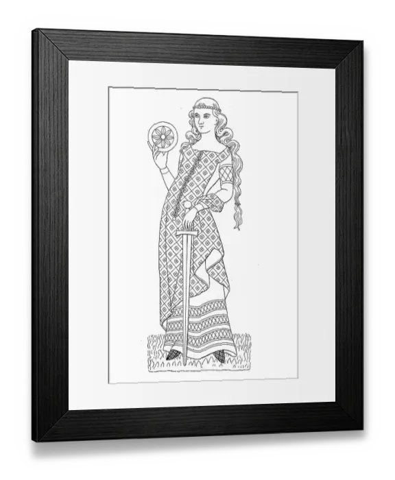 Framed Print : Virgin's traditional costume c