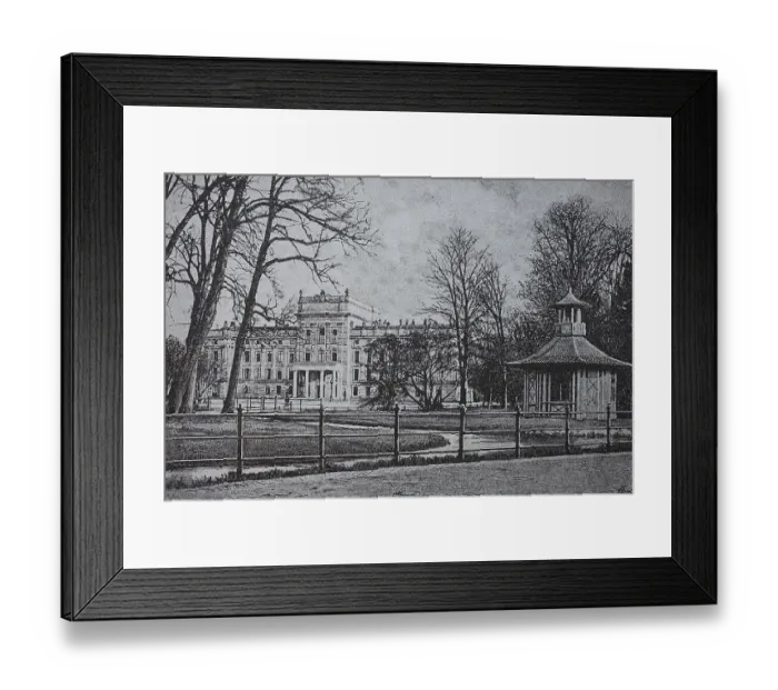 Framed Print : Ludwigslust Palace is a neo-classical ensemble consisting of a palace with outbuildings in the town of the same name in Framed Print : Ludwigslust Palace is a neo-classical ensemble consisting of a palace with outbuildings in the town of the same name in