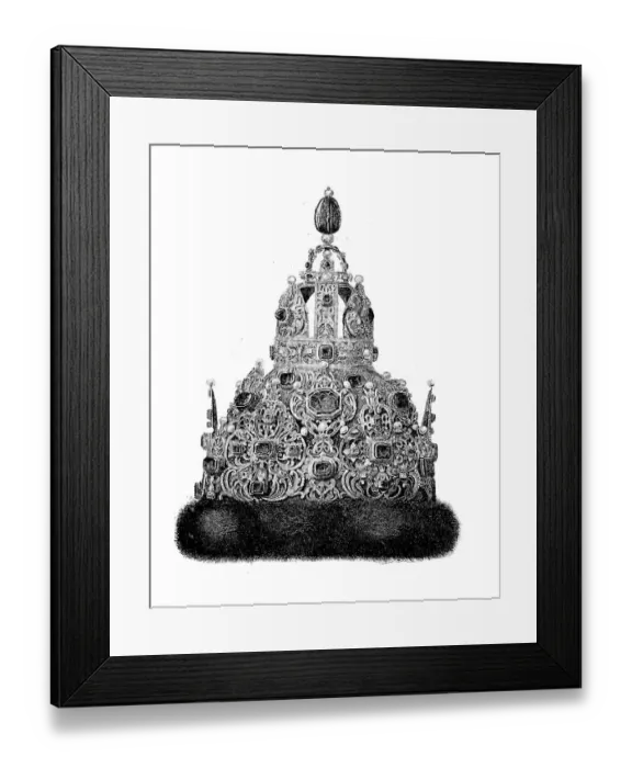 Framed Print : The Crown of Astrakhan of Tsar Michael Feodorovich