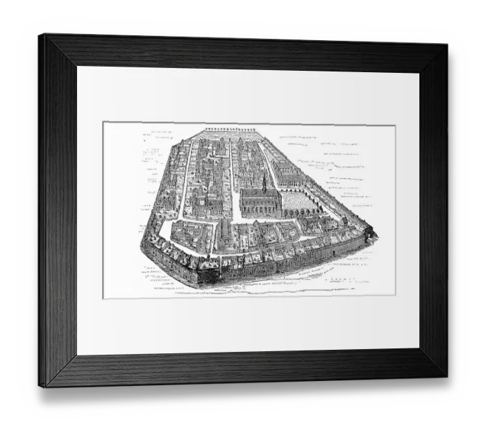 Framed Print : The Great Beguinage at Ghent, ca 1300 Framed Print : The Great Beguinage at Ghent, ca 1300