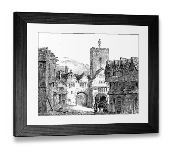 Framed Print : The North Gate in Old Oxford, England