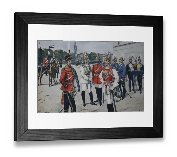 Framed Print : Prussian Army, Guard at Parade in the Pleasure Garden at Potsdam Framed Print : Prussian Army, Guard at Parade in the Pleasure Garden at Potsdam