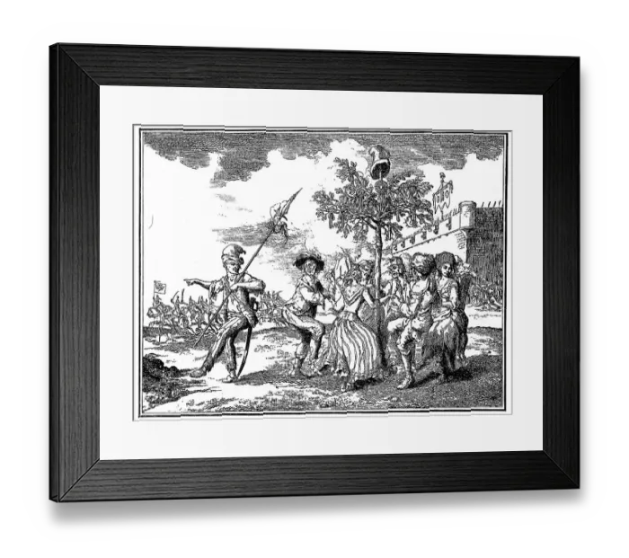 Framed Print : Parisian leaflet on the retreat of the allies in 1792