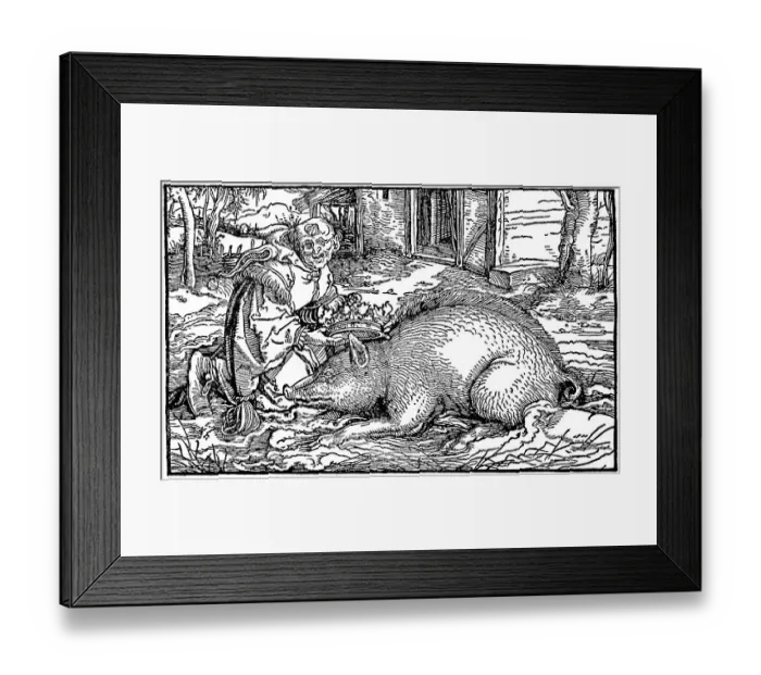 Framed Print : The Pope crowning a sow, from Cicero's Offices
