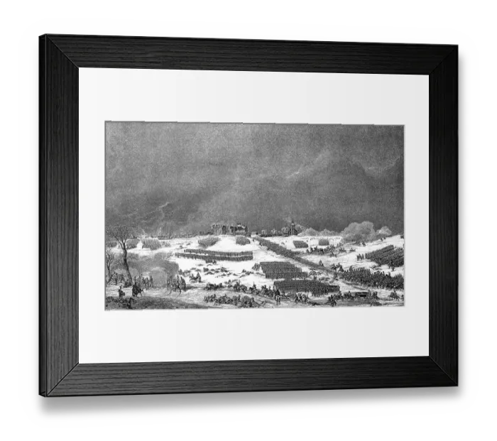 Framed Print : The Battle of Prussian Eylau was a military conflict between the Russian army under the command of Levin von Bennigsen