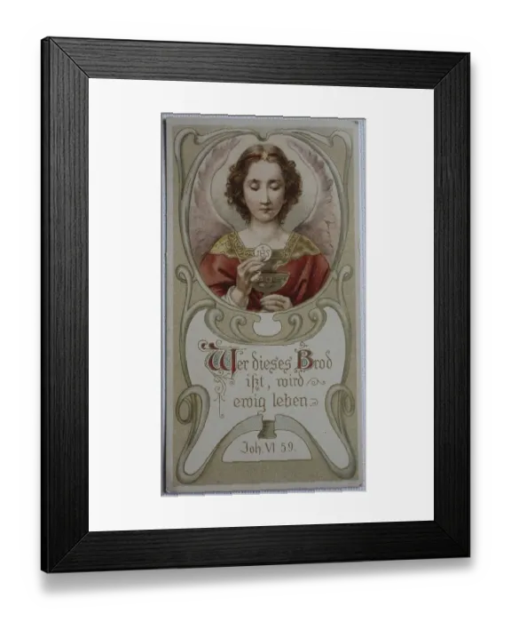 Framed Print : Holy picture, whoever eats this bread will live forever