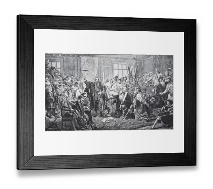 Framed Print : The Union of Lublin of 1 July 1569 Framed Print : The Union of Lublin of 1 July 1569