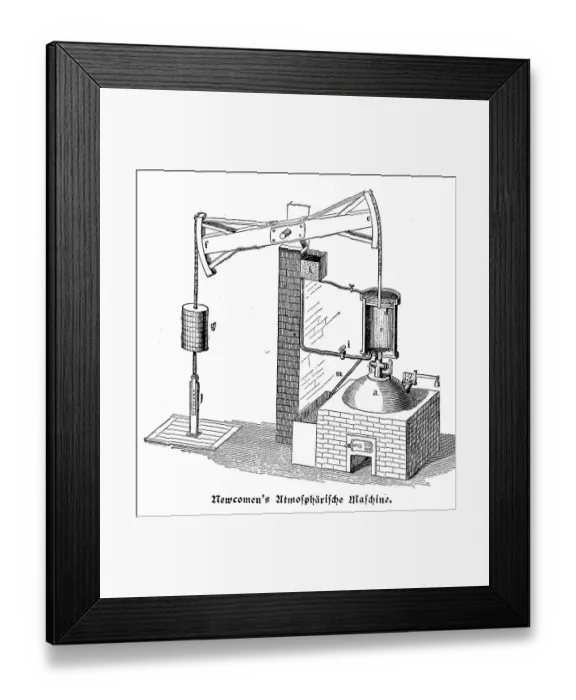 Framed Print : Atmospheric Engine after Newcomen