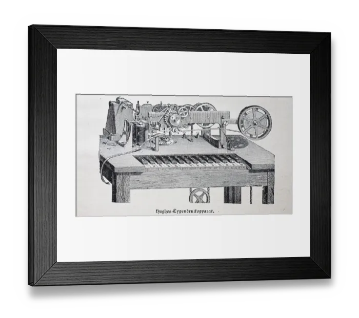 Framed Print : Telegraphy, Hughes type printing apparatus Framed Print : Telegraphy, Hughes type printing apparatus