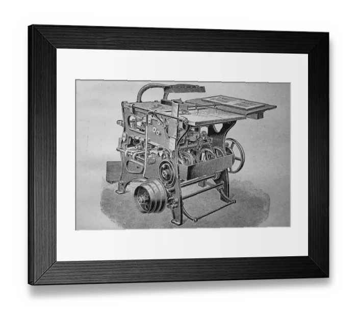 Framed Print : Printing trade, sheet folding machine for 1 Framed Print : Printing trade, sheet folding machine for 1