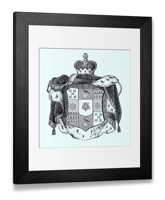 Framed Print : State coat of arms, coat of arms from 1890