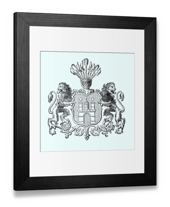 Framed Print : State coat of arms, coat of arms from 1890