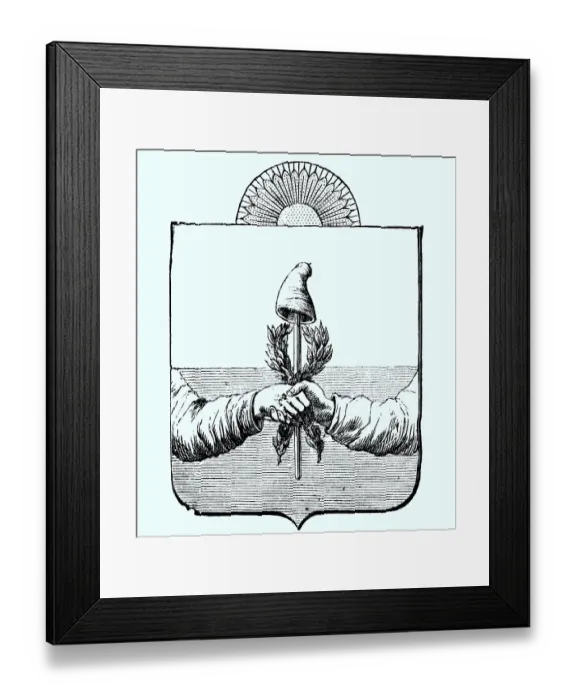 Framed Print : National coat of arms, coat of arms from 1890 Framed Print : National coat of arms, coat of arms from 1890