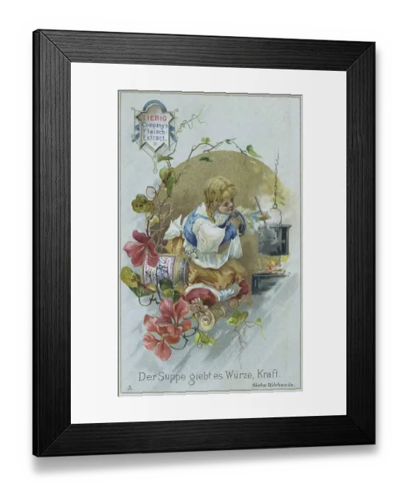 Framed Print : Picture series the cook, it gives spice to the soup