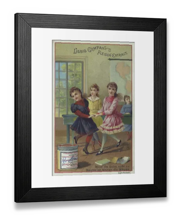 Framed Print : Series of nursery rhymes, if the cat is not in the house Framed Print : Series of nursery rhymes, if the cat is not in the house