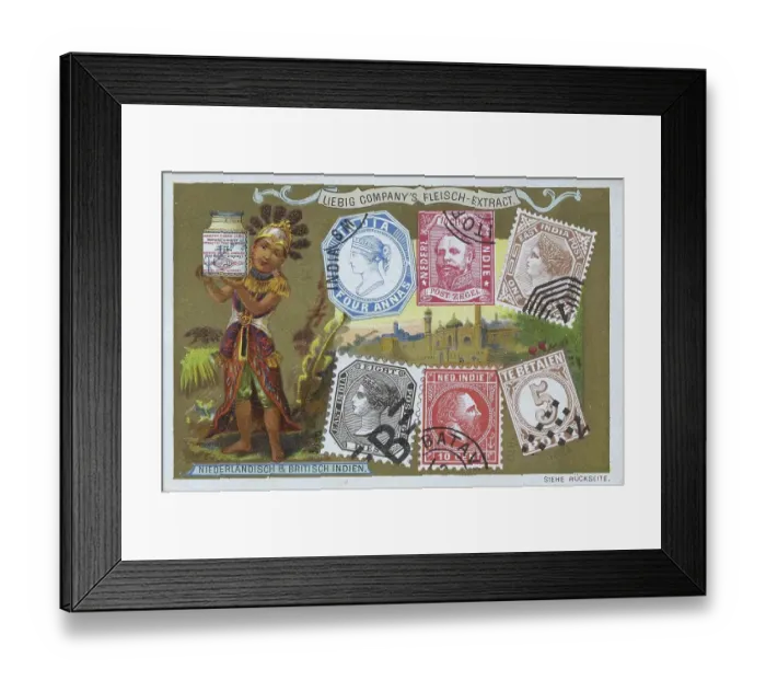 Framed Print : Picture series Countries and Stamps and Motifs Framed Print : Picture series Countries and Stamps and Motifs