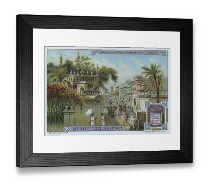 Framed Print : Series Pictures from India, Street scene in Haiderabad