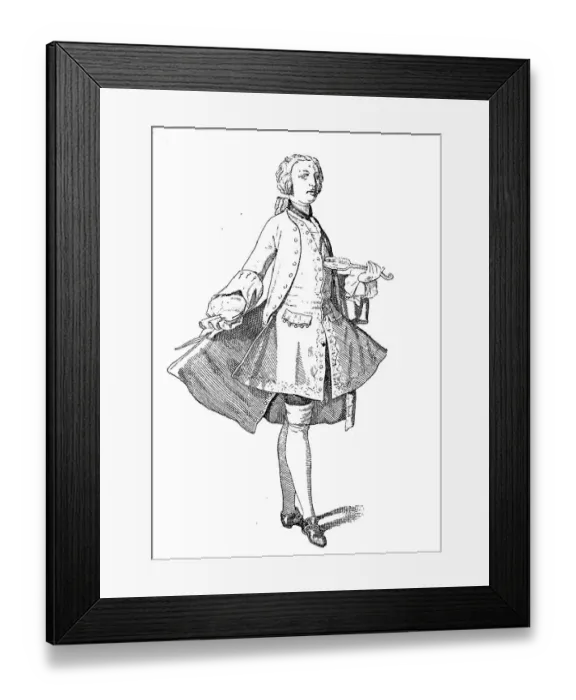Framed Print : Dancing teacher with costume with stretched skirt