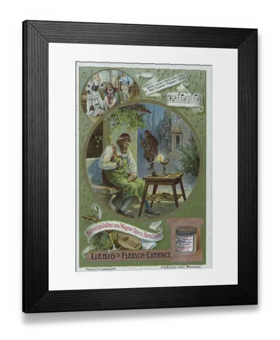 Framed Print : Series of male figures from Wagner operas