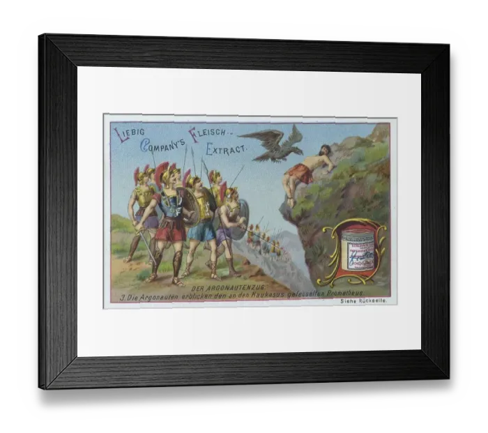 Framed Print : Series Der Argonautenzug, Die Argonauten erblicken den an den Kaukasus eingebessten Prometheus Framed Print : Series Der Argonautenzug, Die Argonauten erblicken den an den Kaukasus eingebessten Prometheus