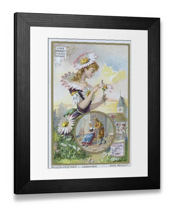 Framed Print : Series Symbols of flowers related to persons