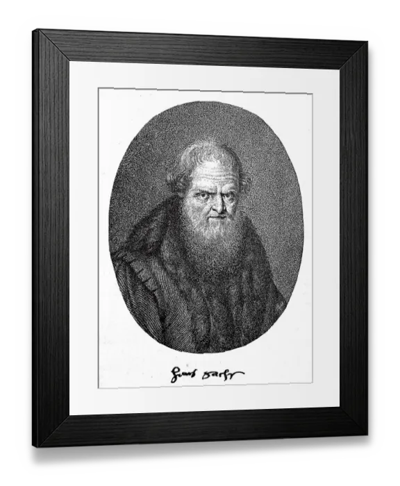 Framed Print : Hans Sachs, 5 November 1494, 19 January 1576