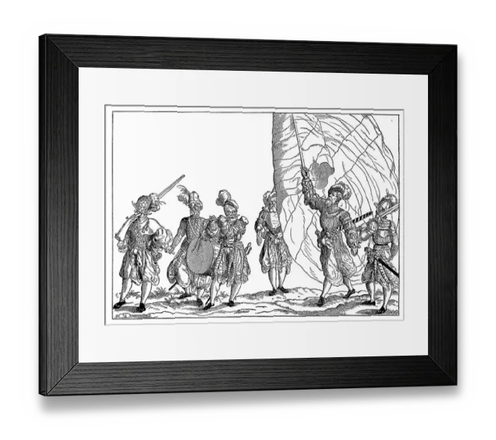 Framed Print : German Landsknechte, 16th century