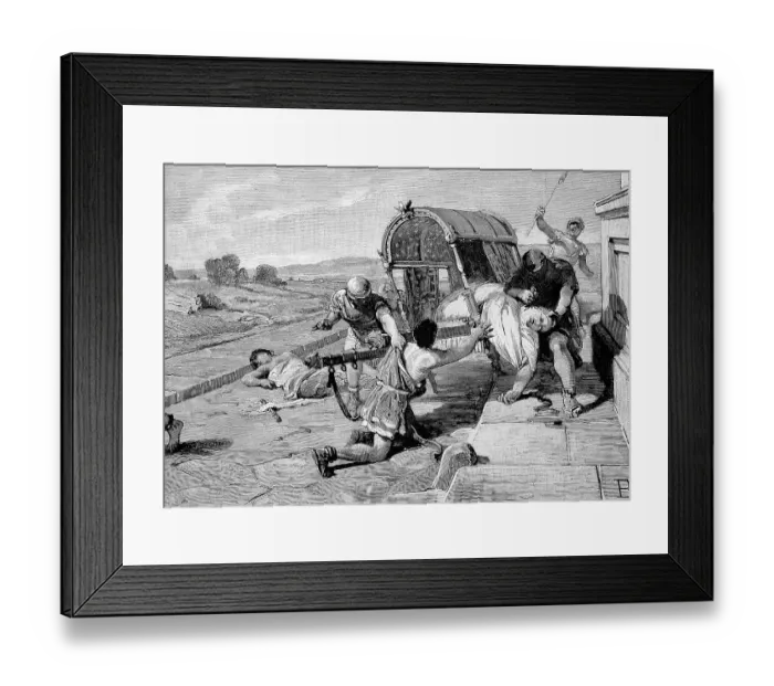 Framed Print : Marcus Tullius Cicero is killed by the soldiers of Marcus Antonius