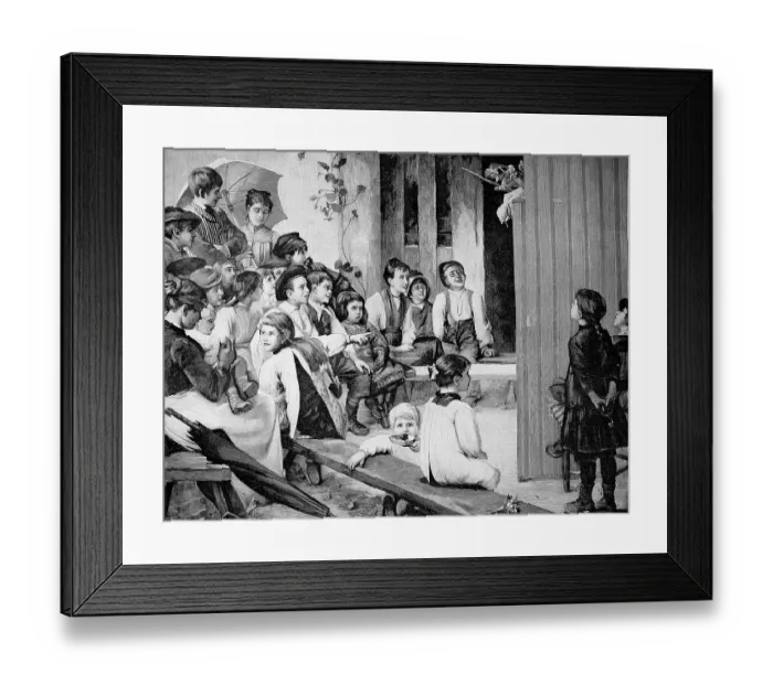 Framed Print : Kasperle, or Punch, German Puppet Theatre in 1870