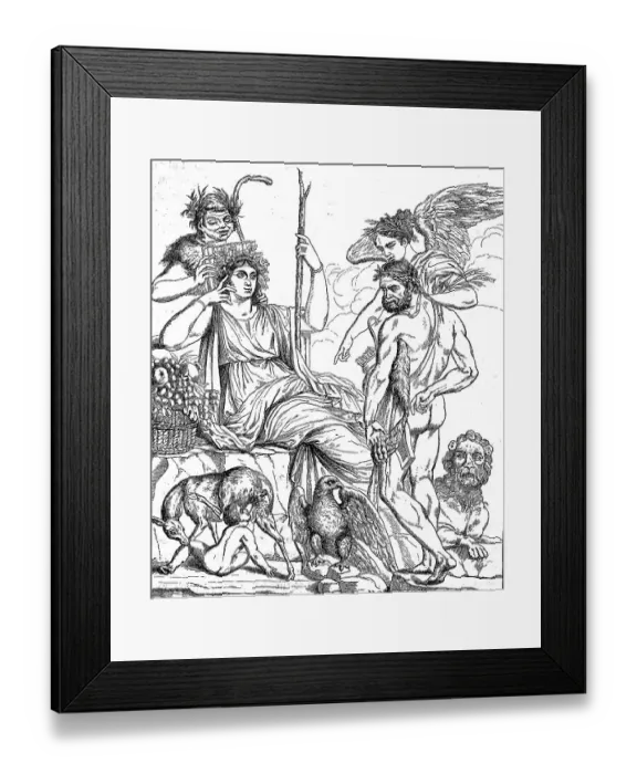 Framed Print : Mural painting in the ancient city of Pompeii Framed Print : Mural painting in the ancient city of Pompeii