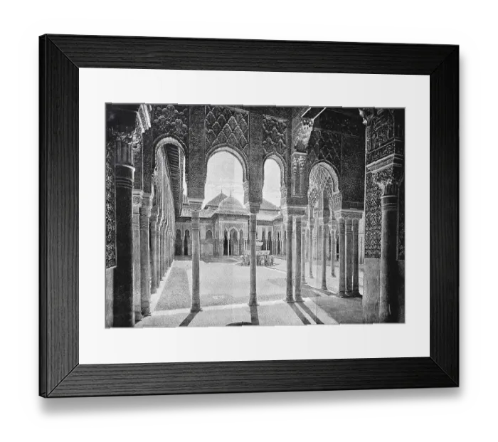 Framed Print : The Lion's Court at the Alhambra in Granade