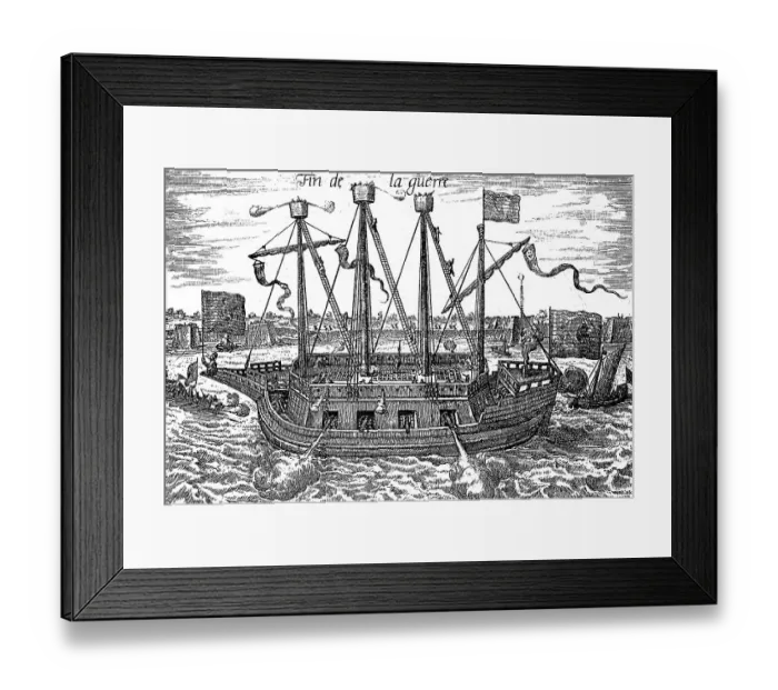 Framed Print : The Lightship Fin de la Guerre at the Siege of Antwerp