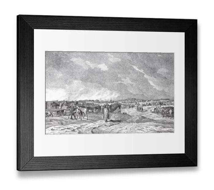 Framed Print : Field camp of the French army in front of Moscow on 20 September 1813