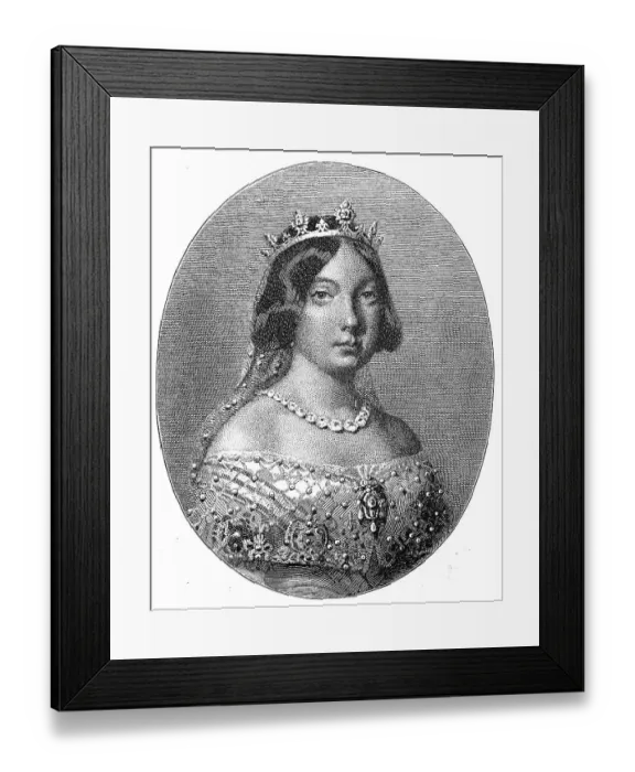 Framed Print : Isabella II. Maria Luisa, Isabel de Borbon y Borbon-Dos Sicilias or Isabel II de Espana