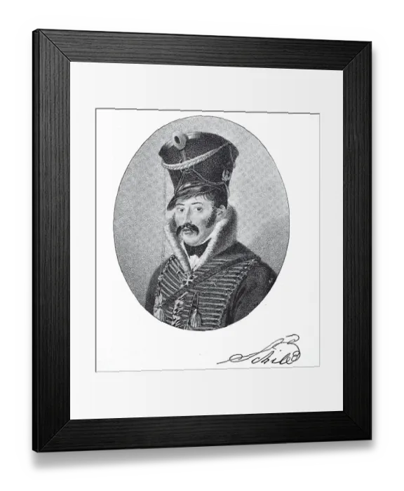 Framed Print : Ferdinand Baptista von Schill, 6 January 1776