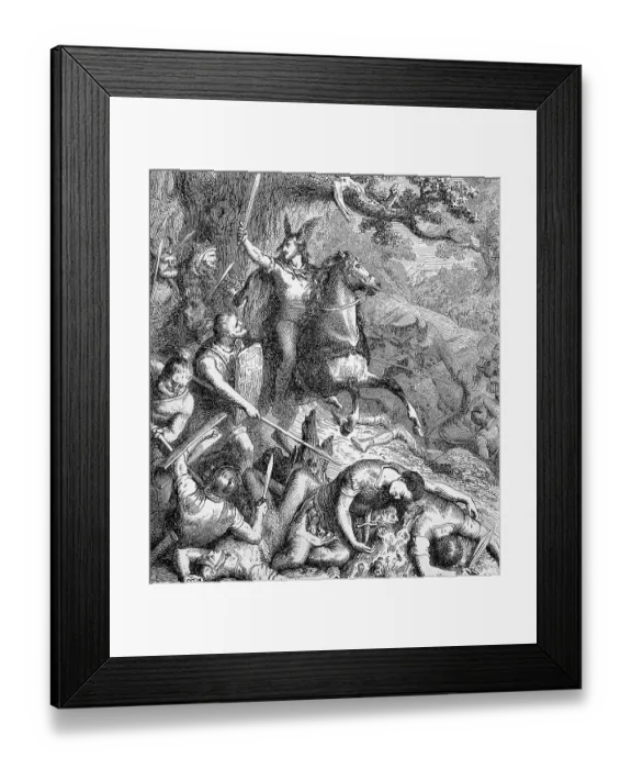 Framed Print : Battle between Romans and Germanic tribes