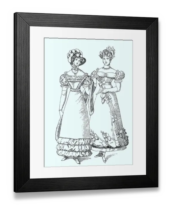 Framed Print : Ladies fashion in 1823, Germany Framed Print : Ladies fashion in 1823, Germany