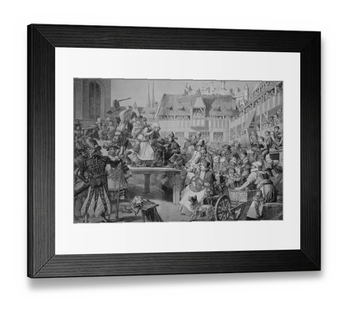Framed Print : Performance of a Theatre for the Carnival