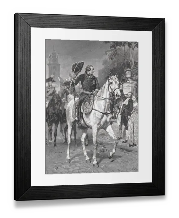 Framed Print : Frederick II was King of Prussia from 1740 to 1786