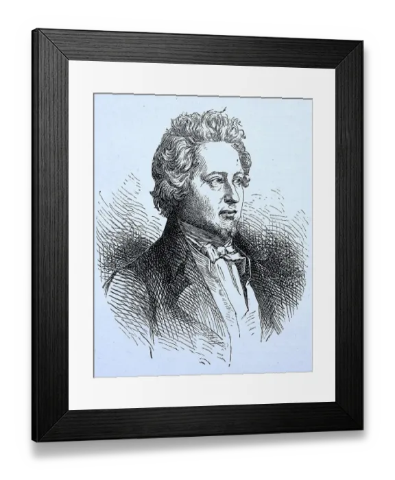 Framed Print : Christian Johann Heinrich Heine was a German poet