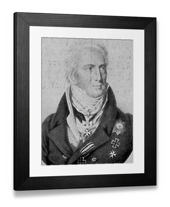 Framed Print : Karl August Fuerst von Hardenberg