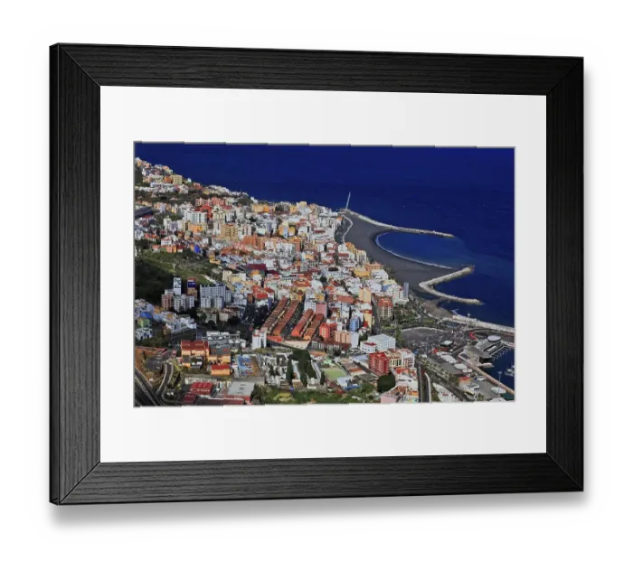 Framed Print : Santa Cruz de La Palma, View from Mirador Glorieta de la Concepcion to the city
