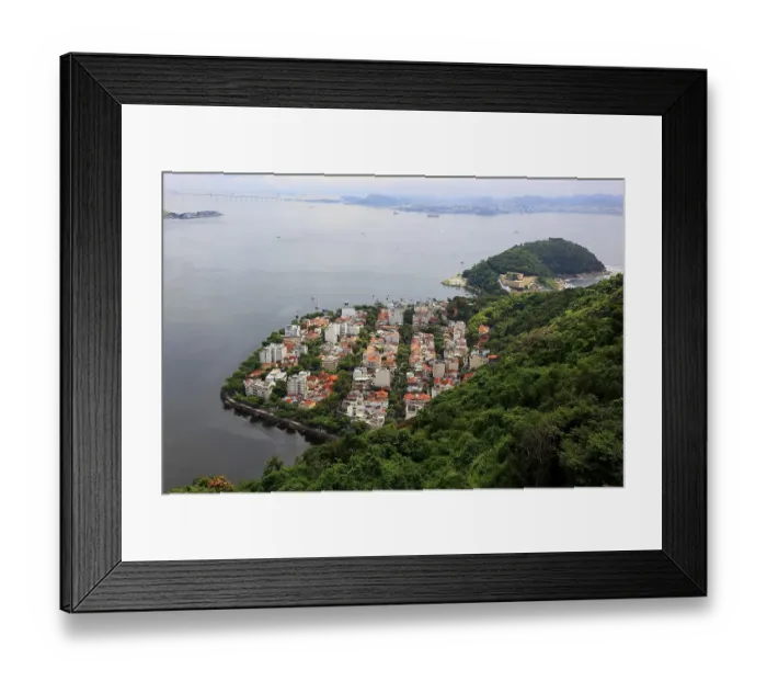 Framed Print : View of the city from Sugar Loaf Mountain Framed Print : View of the city from Sugar Loaf Mountain