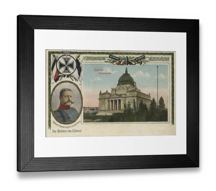 Framed Print : Hall of Fame of Goerlitz with Gerneral Field Marshal von Hindenburg