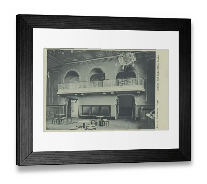 Framed Print : Municipal theatre of Luebeck, Schleswig-Holstein